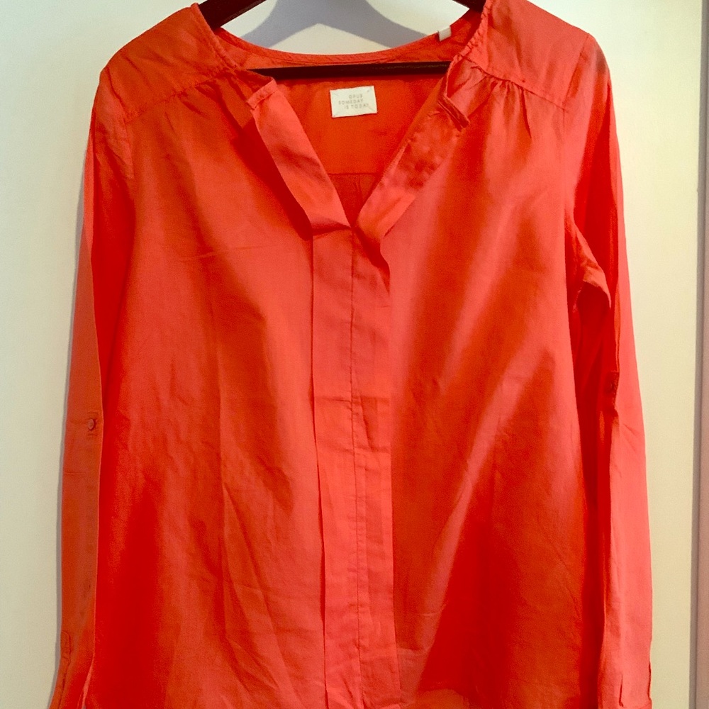 Orange long sleeved blouse - European brand Opus